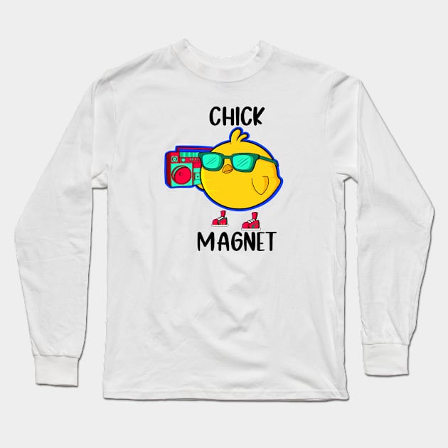 Chick Magnet Long Sleeve T-Shirt by Art by Nabes